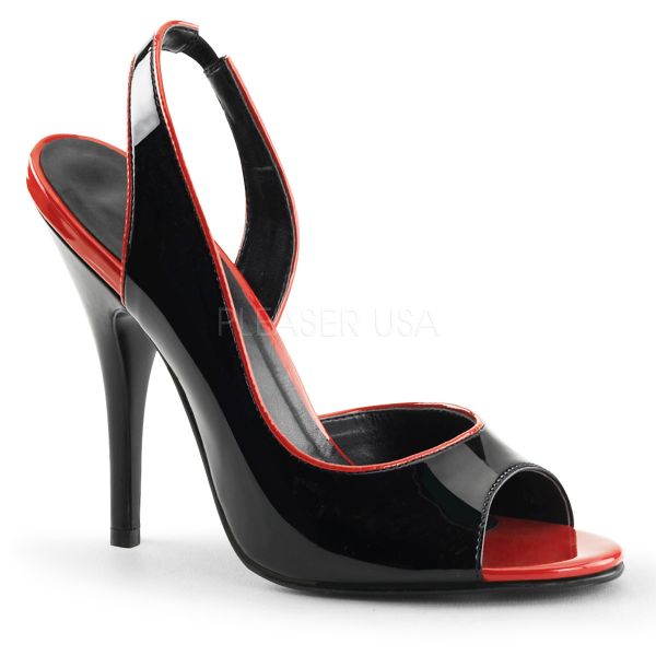 Zweifarbige Slingback High Heels Sandalette SEDUCE-117